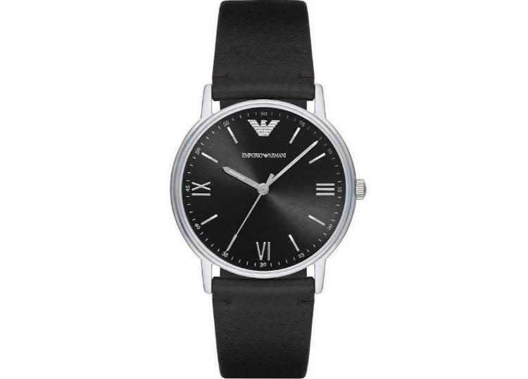 Emporio Armani Kappa  Men’s Watch with Black Leather Strap