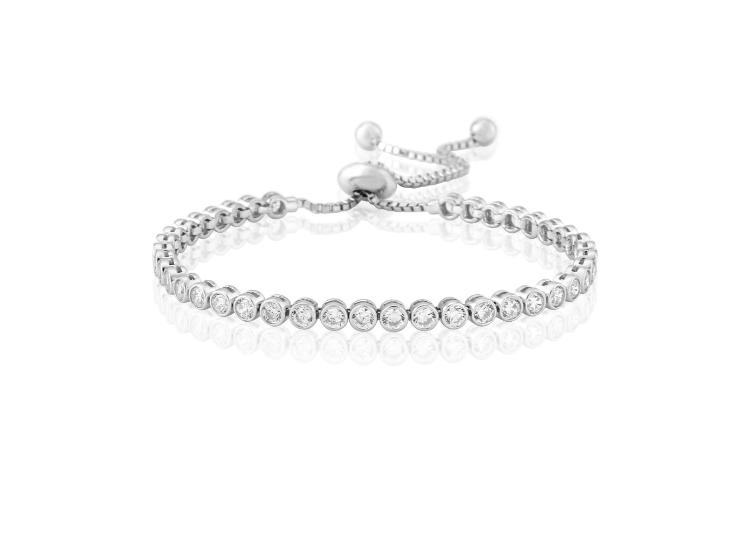 Waterford Crystal Elegance Sterling Silver Tennis Bracelet